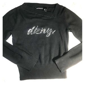 DKNY Jeans - Black Sweater Asymmetrical Neckline